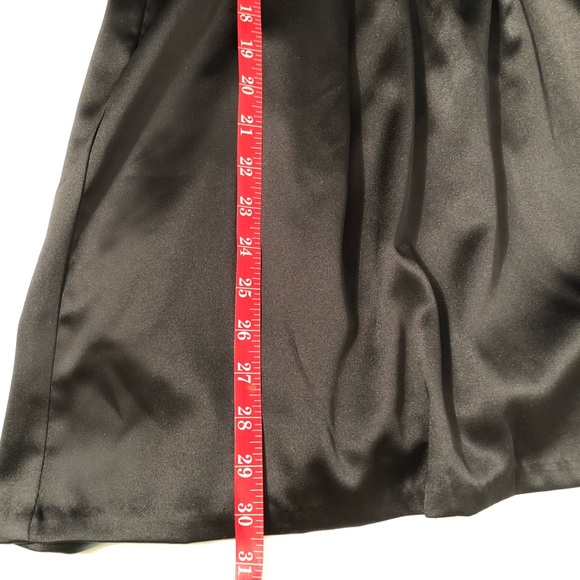 Black Beaded Satin Evening Dress - Picture 11 of 12